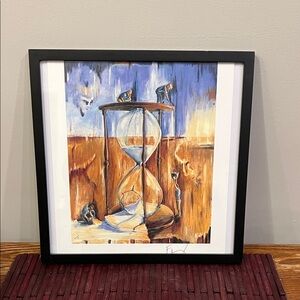 Abstract Hourglass Framed Art